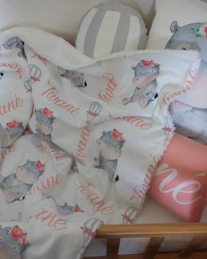 My Little Hippo Girl Baby Comforter